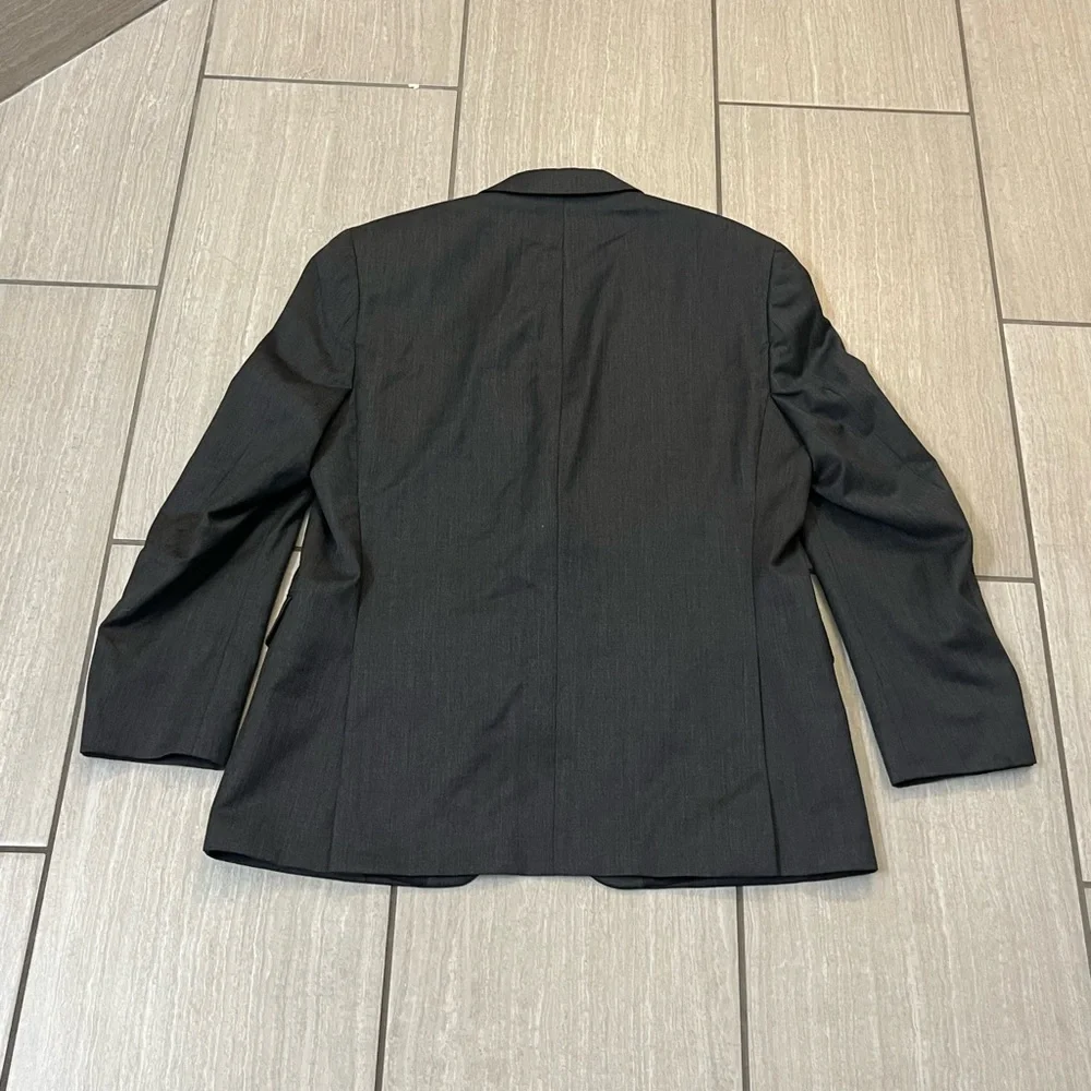 Alfani Men's Charcoal Gray Two-Button Suit Jacket 42S